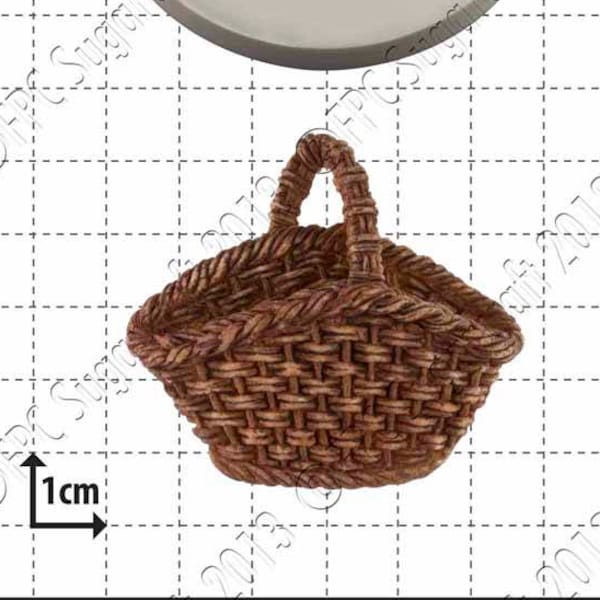 Basket silicone mould (mold) - 'Wicker Basket' by FPC Sugarcraft | resin mold, fimo mold, polymer clay mold, soapmaking mold, C114