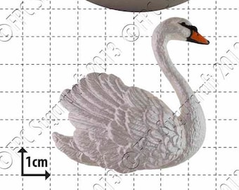 Stampo (stampo) - cigno (a destra) di Sugarcraft FPC del cigno | muffa della resina, fimo muffa, muffa di argilla del polimero, muffa di saponificazione, B016