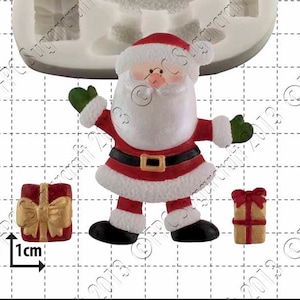 Xmas silicone mould (mold) - 'Santa & Gifts' by FPC Sugarcraft | resin mold, fimo mold, polymer clay mold, xmas mold D028