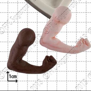 Silicone mould (mold) - &#39;Bulging Biceps&#39; by FPC Sugarcraft | resin mold, fimo mold, polymer clay mold, soapmaking mold C115