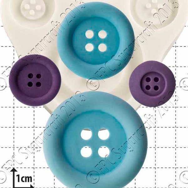 Buttons silicone mould (mold) - 'Large Buttons' by FPC Sugarcraft | resin mold, fimo mold, polymer clay mold, soapmaking mold C137
