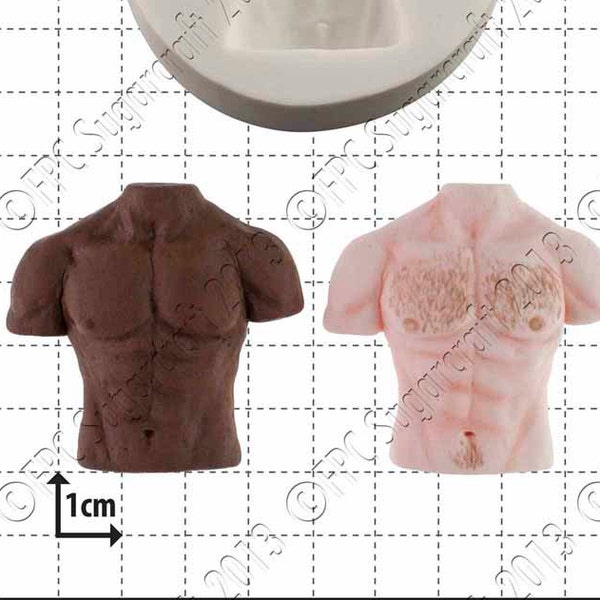Torso silicone mould (mold) - 'Six Pack Torso' by FPC Sugarcraft | resin mold, fimo mold, polymer clay mold, soapmaking mold C116