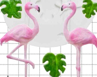 Flamingo silicone mould (mold) - &#39;Flamingos&#39; by FPC Sugarcraft | resin mold, fimo mold, polymer clay mold, soapmaking mold, C230