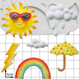 Weather silicone mould (mold) - &#39;Weather&#39; by FPC Sugarcraft | resin mold, fimo mold, polymer clay mold, tiki mold, soapmaking mold, C228