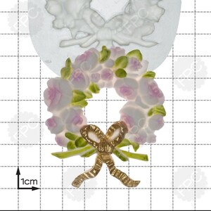 Rose Wreath silicone mould (mold) - by FPC Sugarcraft | resin mold, fimo mold, soapmaking mold C240
