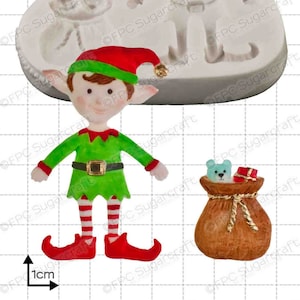 Xmas Silikonform (Schimmel) - "Xmas Elf" von FPC Sugarcraft | Harz-Fimo Schimmel, Polymer Clay Schimmel, Schimmel, Seifenherstellung Schimmel D036