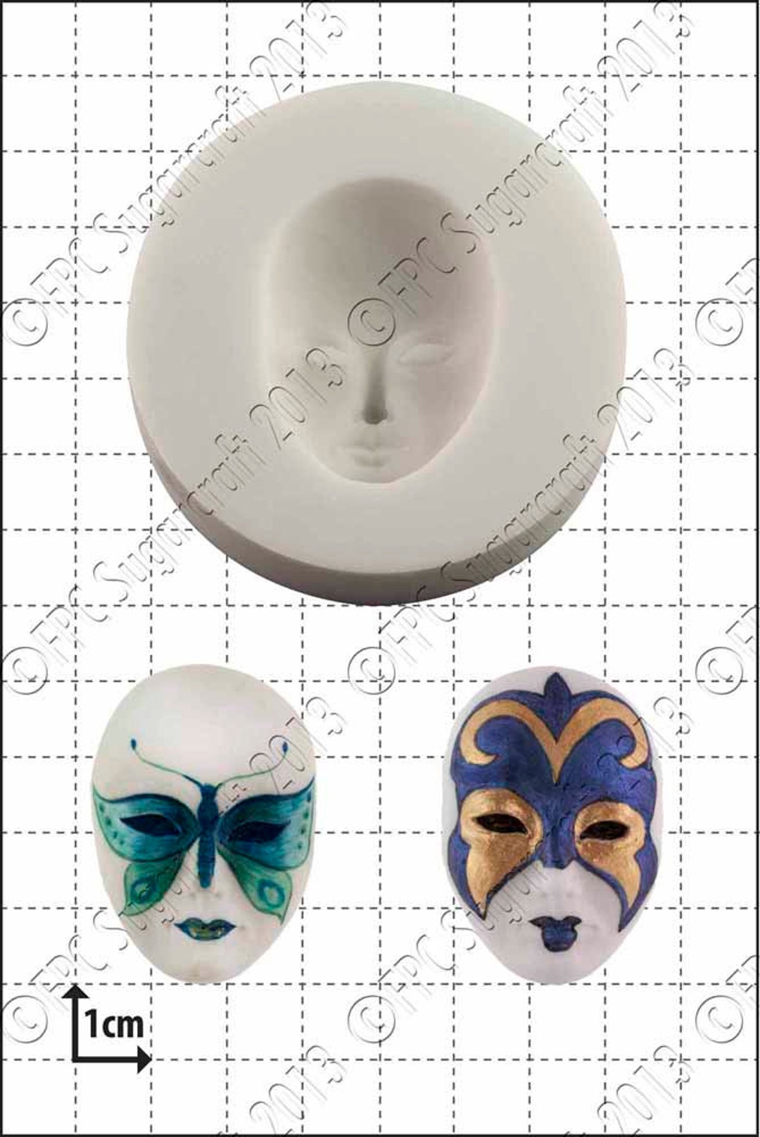 Mask Silicone Mould mold Mask' by FPC Sugarcraft Resin Mold