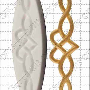 Molde de silicone celta (molde) - 'Celtic Heart Knot' da FPC Sugarcraft | molde de resina, molde fimo, molde de argila de polímero, molde de fabricação de sabão C025