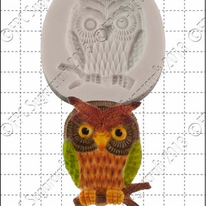 Owl silicone mould (mold) - &#39;Wise Owl&#39; by FPC Sugarcraft | resin mold, fimo mold, polymer clay mold, soapmaking mold C152