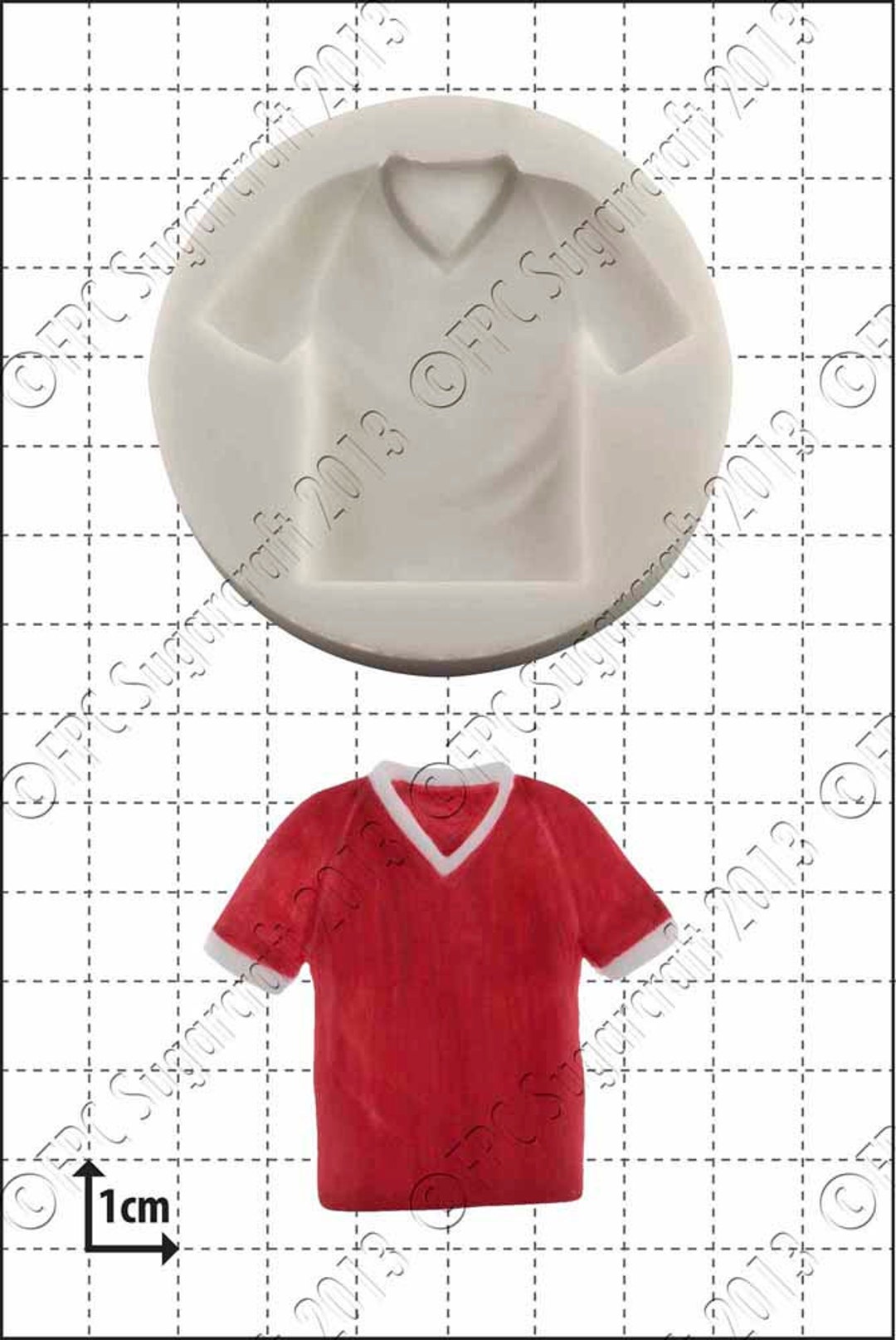 Shirt Silicone Mould (mold) 'football Shirt' by FPC Sugarcraft
