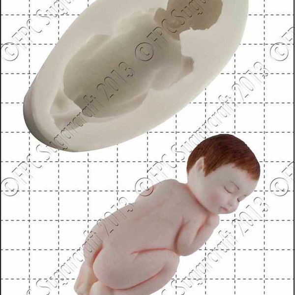 Baby silicone mould (mold) - 'Baby Sweet Dreams' by FPC Sugarcraft | resin mold, fimo mold, polymer clay mold, soapmaking mold C098