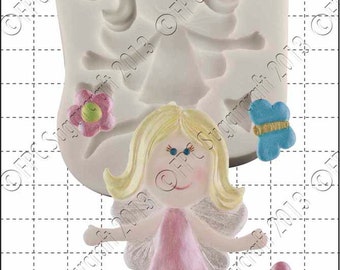 Fairy silicone mould (mold) - 'Funky Fairy' by FPC Sugarcraft | resin mold, fimo mold, polymer clay mold, soapmaking mold C046