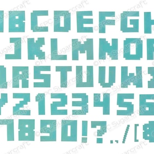 Alphabet Silikon Schimmel (Schimmel) - &quot;Alphabet - Pixel Script&quot; von FPC Sugarcraft | Harz, Schimmel, Schimmel Fimo, Tonform, Seifenherstellung Schimmel C194