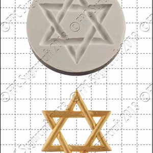 Star of David silicone mould (mold) - 'Star of David' by FPC Sugarcraft | resin mold, fimo mold, polymer clay mold, soapmaking mold C111