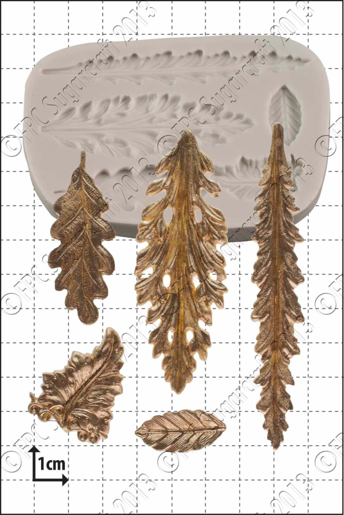 Leaves silicone mould mold 'Decorative Leaves' by Etsy