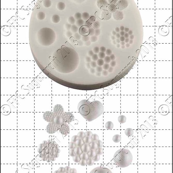 Perlen-Silikonform (Schimmel) - "Perlen" von FPC Sugarcraft | Harz-Fimo Schimmel, Polymer Clay Schimmel, Schimmel, Seifenherstellung Schimmel C078