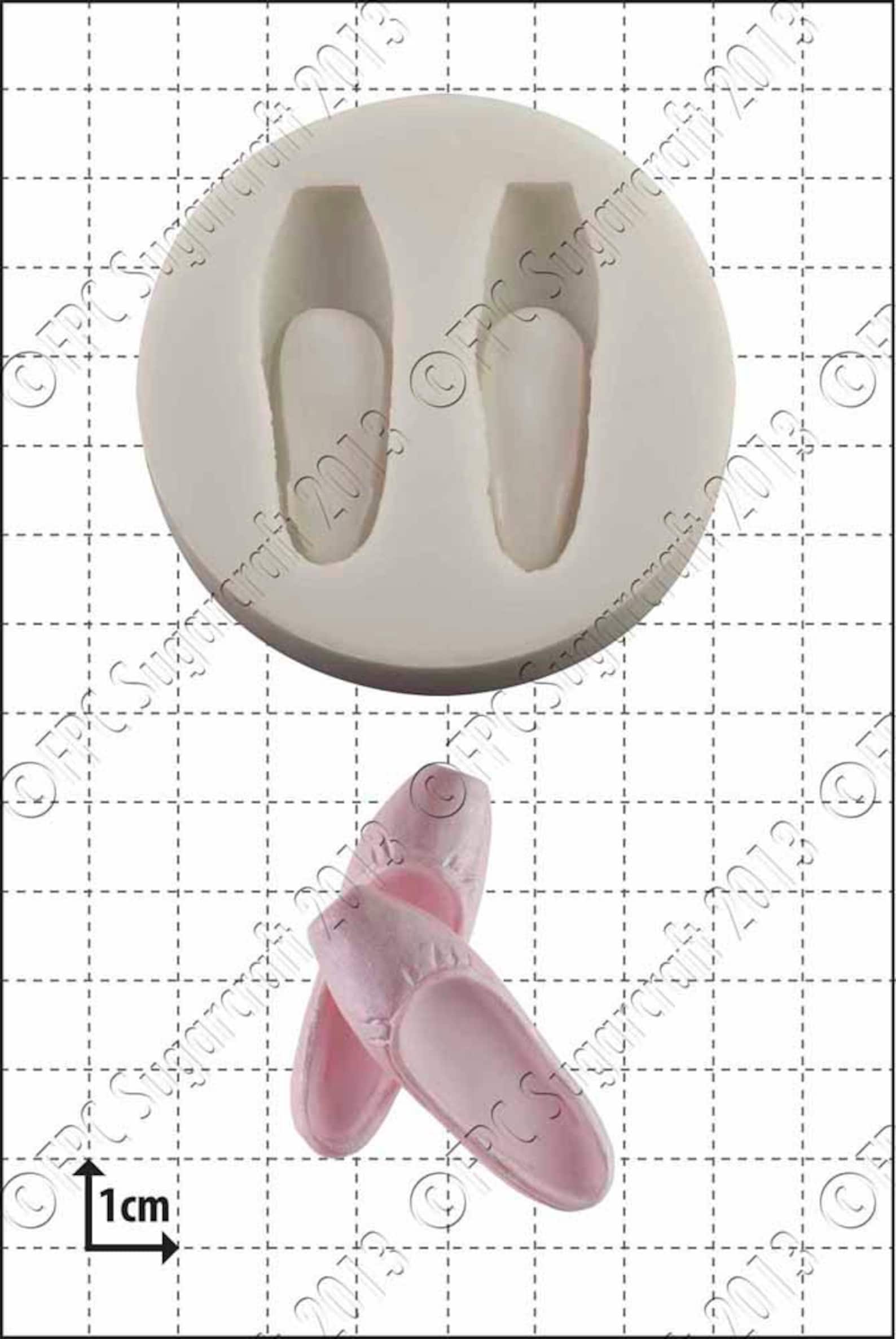 ballet silicone mould (mold) - 'ballet shoes' by fpc sugarcraft | resin mold, fimo mold, polymer clay mold, soapmaking m