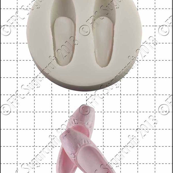 Molde de silicona de ballet (molde) - 'Ballet Shoes' por FPC Sugarcraft | la resina fimo molde, molde de la arcilla de polímero, molde, molde jabon C067