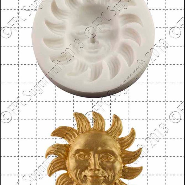 Moule en silicone solaire (moule) - 'Man in the Sun' de FPC Sugarcraft | moule de résine, moule de fimo, moule d’argile de polymère, moule de savonnerie C005