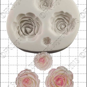Rose silicone mould (mold) - 'Multi Rose' by FPC Sugarcraft | resin mold, fimo mold, polymer clay mold, soapmaking mold B022