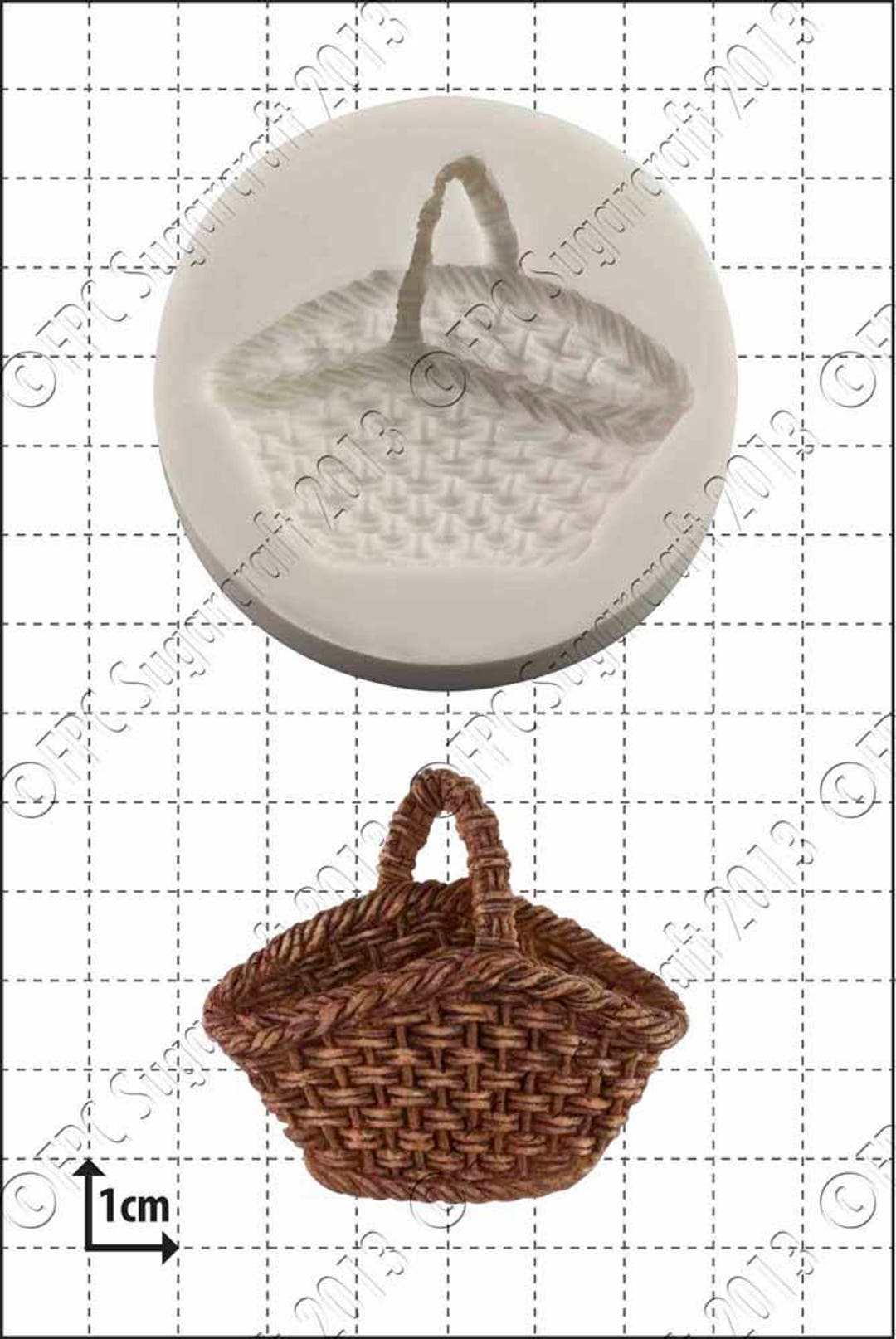 Basket Silicone Mould mold 'wicker Basket' by FPC Etsy