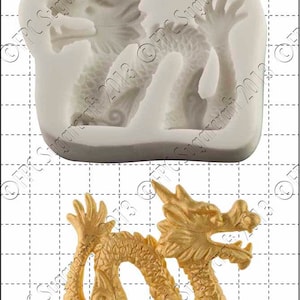 Dragon silicone mould (mold) - &#39;Chinese Dragon (Right)&#39; by FPC Sugarcraft | resin mold, fimo mold, polymer clay mold, soapmaking mold C076