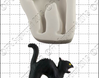Halloween silicone mould (mold) - &#39;Black Cat&#39; by FPC Sugarcraft | resin mold, fimo mold, polymer clay mold, soapmaking mold D017