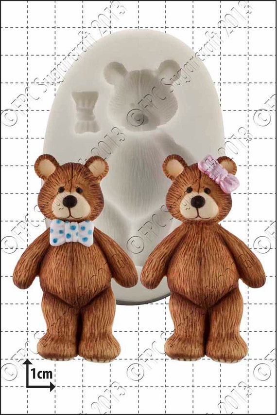 Teddy silicone mould (mold) - 'Teddy' by FPC Sugarcraft | resin mold, fimo  mold, polymer clay mold, soapmaking mold C029