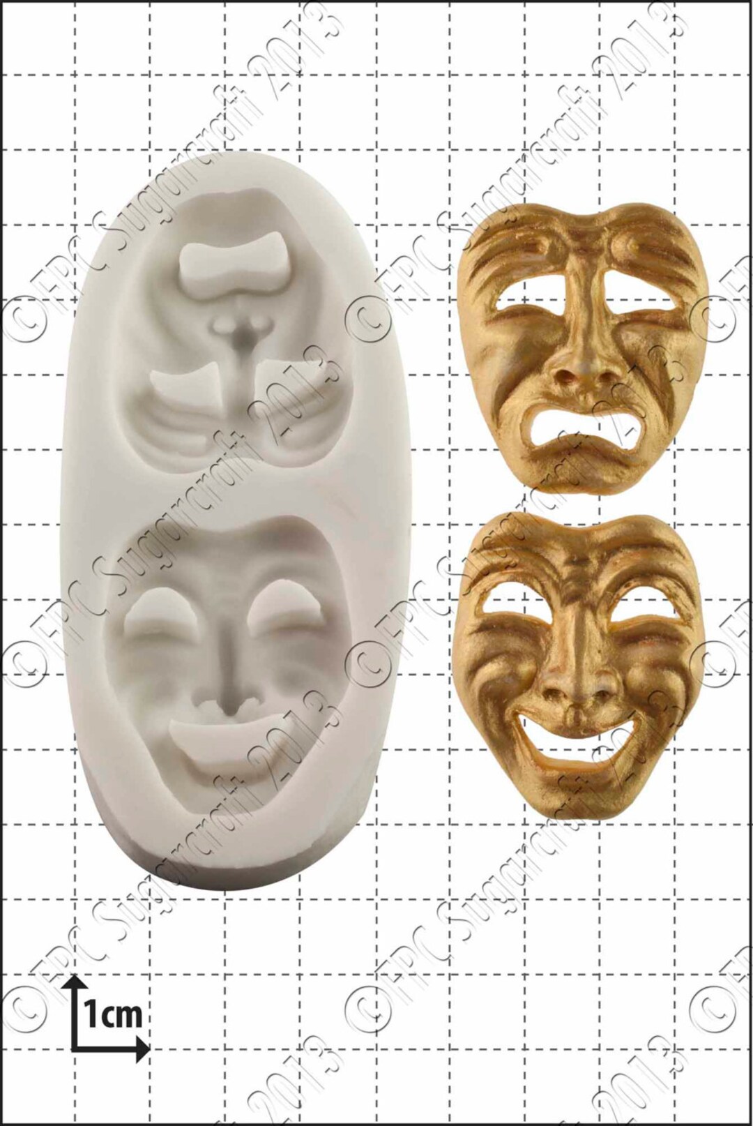Mask Silicone Mould mold & Tragedy Masks' by FPC Sugarcraft