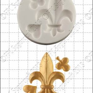 Decorative silicone mould (mold) - &#39;Fleur de Lys&#39; by FPC Sugarcraft | resin mold, fimo mold, polymer clay mold, soapmaking mold C009