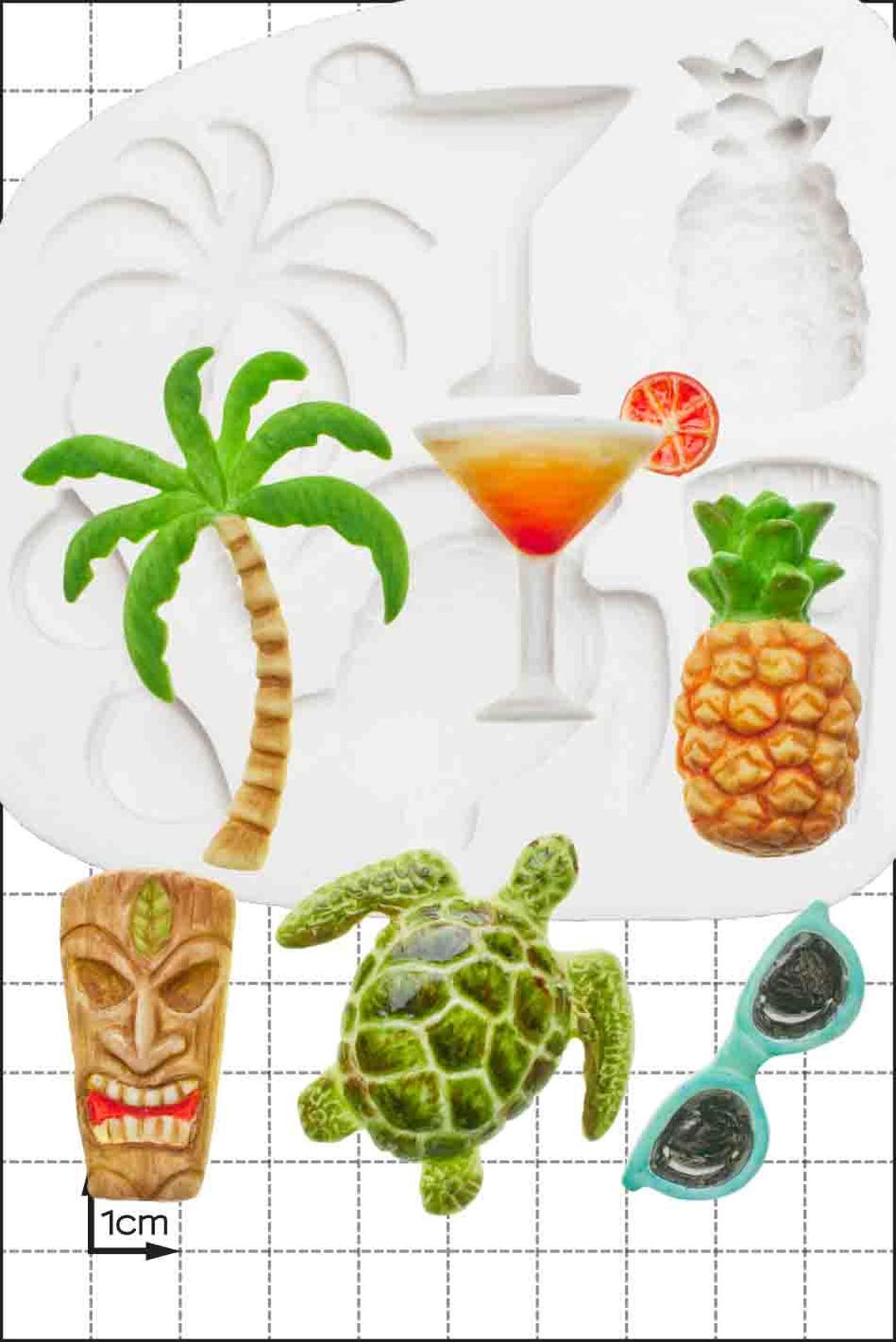 Tropical Silicone Mould (mold) - 'tropical' by FPC Sugarcraft | Resin ...
