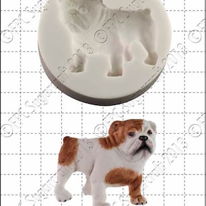 Bulldog Silikonform (Schimmel) - &quot;Bulldog&quot; von FPC Sugarcraft | Harz-Fimo Schimmel, Polymer Clay Schimmel, Schimmel, Seifenherstellung Schimmel B030