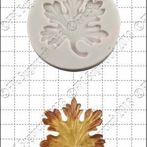 Decorative silicone mould (mold) - &#39;Stylised Leaf&#39; by FPC Sugarcraft | resin mold, fimo mold, polymer clay mold, soapmaking mold B005