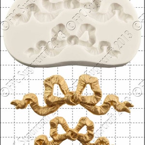 Bows silicone mould (mold) - &#39;Ribbon Bows&#39; by FPC Sugarcraft | resin mold, fimo mold, polymer clay mold, soapmaking mold C142