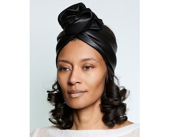 Sheila Moldable Headband-black Vegan Leather - Etsy display picture 3