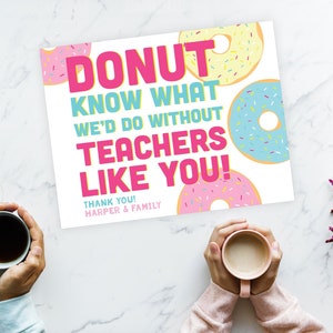 Donut Know What We&#39;d Do Teacher Appreciation Gift Holder, Boss Appreciation, Student Appreciation, Donut Box Gift Decoration