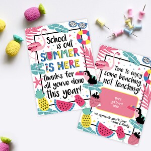 School is Out, Summer is Here - Teacher Appreciation Gift Card Holder ...