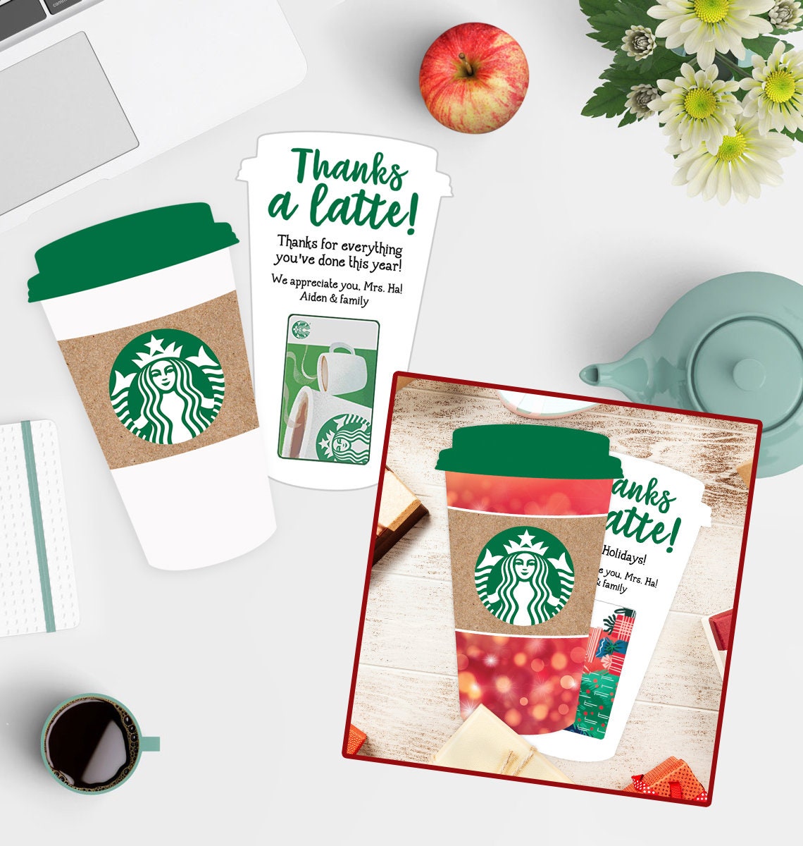 Starbucks Coffee Inspired Gift Card Holder Starbucks Etsy
