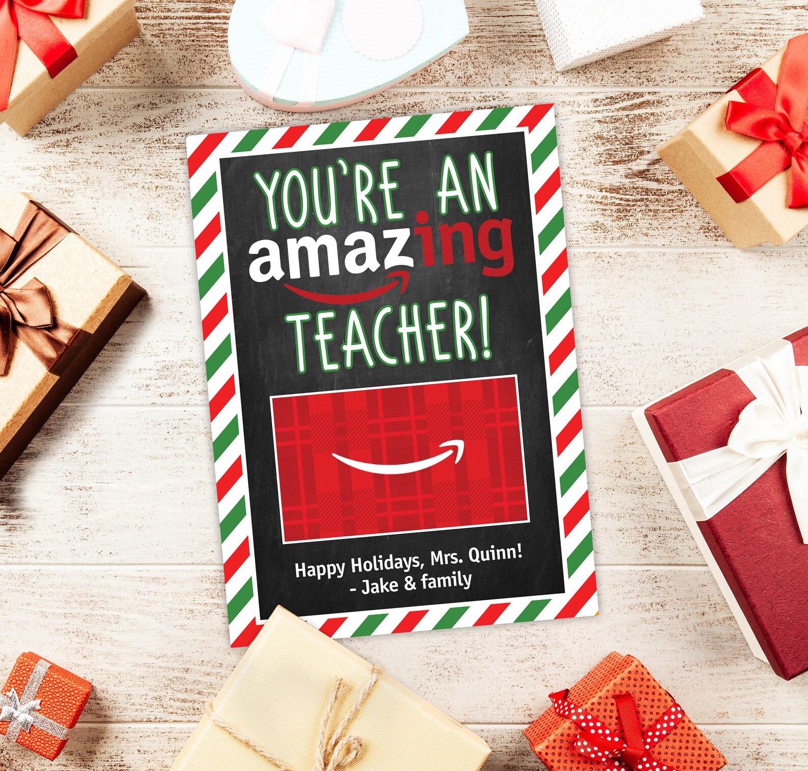 Amazon Teacher Appreciation Gift Card Holder, Boss Appreciation
