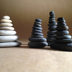 A set of Small Zen Paperweights