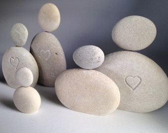 Engraved heart in Zen Stone figurines