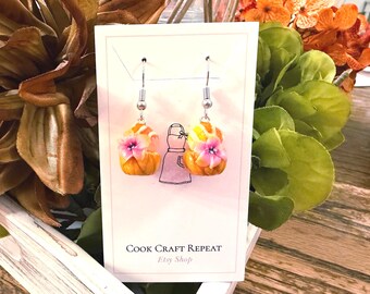 Hawaiiaanse geschoren ijshibiscus zonsondergang oorbellen