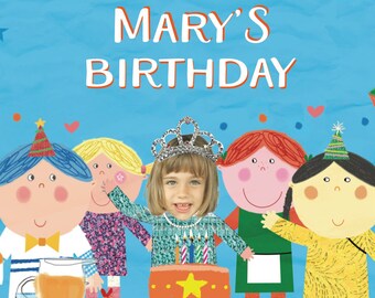 Birthday Book, girls birthday book, childs birthday book, kids birthday story, 1st birthday gift, personalized book, Personalised story,