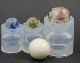 a sphere of 25 mm diameter New line LARGER the filling hole transparent silicone mold for jewellery Diy