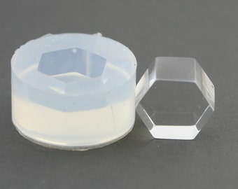 A transparent silicone mold for jewellery DIY,  regular hexagon  10mm