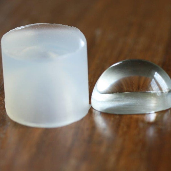 Uno stampo in silicone trasparente per gioielli fai da te, cabochon ovale 18/25/10 mm, unico stampo