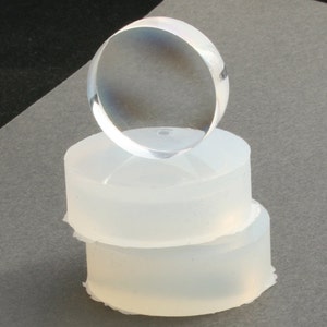 A transparent silicone mold for jewellery DIY,  circle button 25mm (1&quot;)