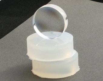 En genomskinlig silikonform för smycken DIY, rund knapp 15 mm
