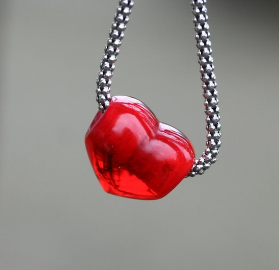 Uno stampo in silicone trasparente per gioielli fai da te, una perla a cuore (2), stile Pandora, 13 mm/11,5 mm/11 con foro 5 mm - Italia