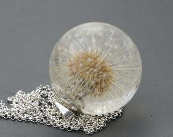 Taraxacum-dandelion necklace with chain
